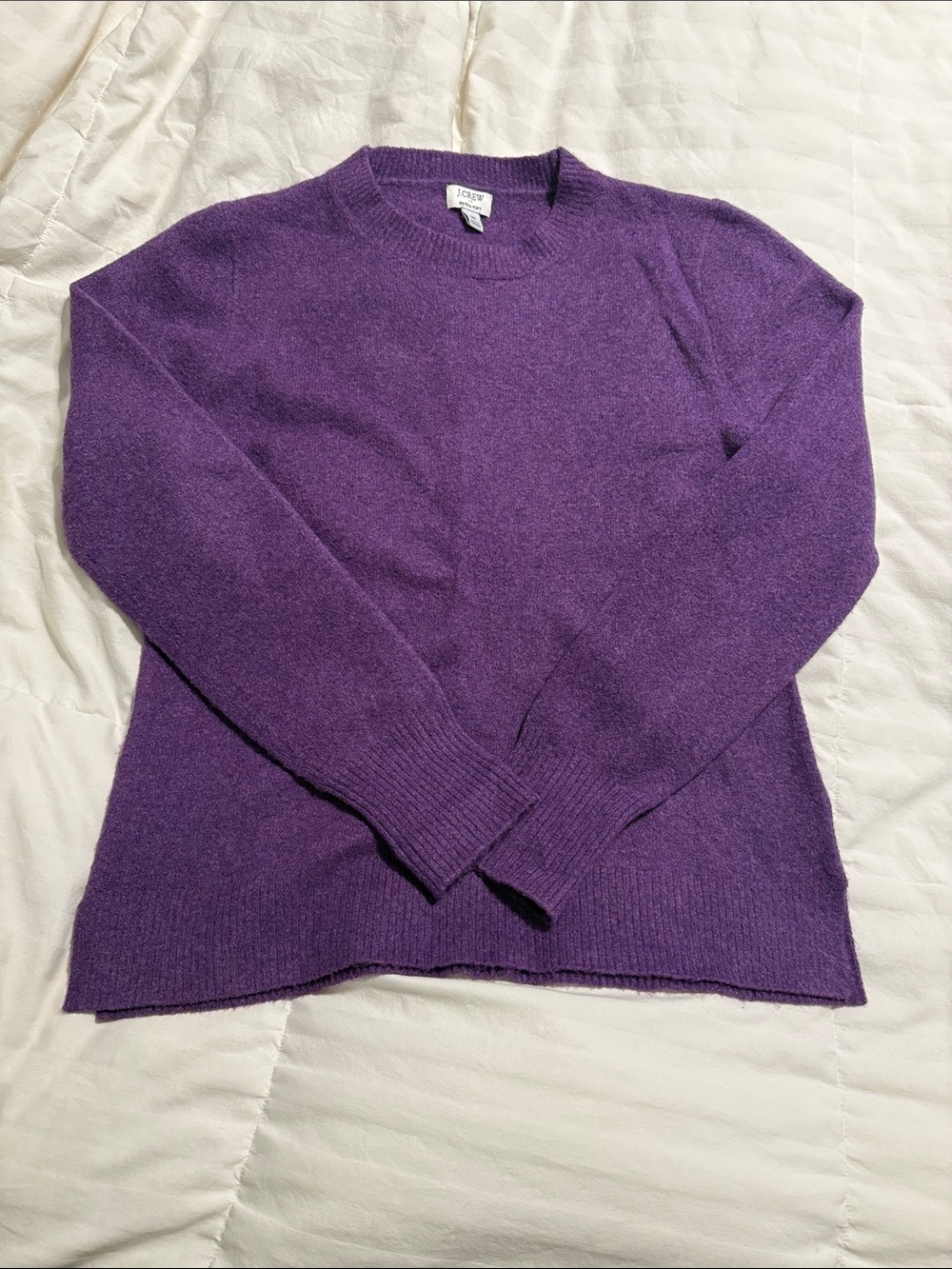 J. Crew - Extra Soft Purple Crewneck Cashmere Blend Sweater - Medium